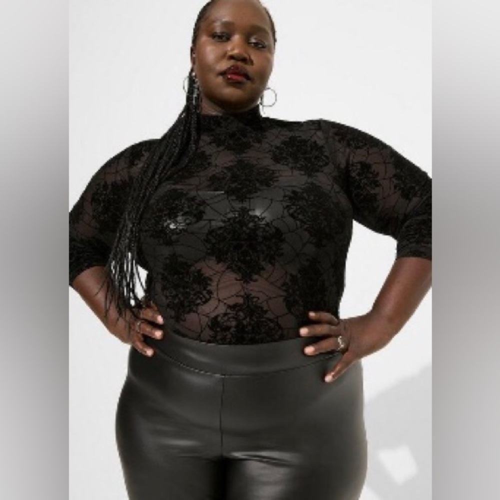 Sheer long sleeve shirt- Torrid